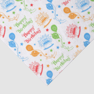 Papel De Seda Feliz Cumpleaños