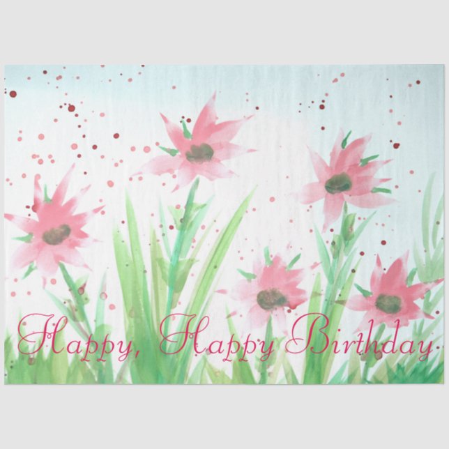 Papel De Seda Feliz cumpleaños (Anverso)