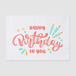 Papel De Seda Feliz cumpleaños