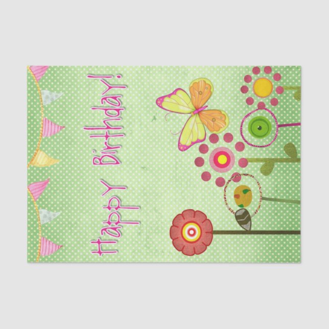 Papel De Seda Feliz cumpleaños (Anverso)