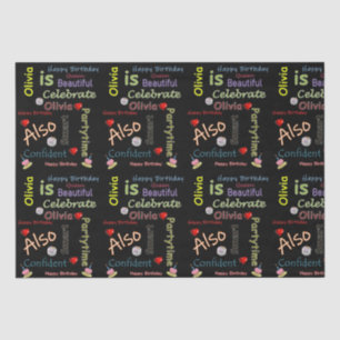 Papel De Seda Feliz cumpleaños a Olivia