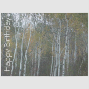 Papel De Seda Feliz cumpleaños Birch Bark Tissue Paper