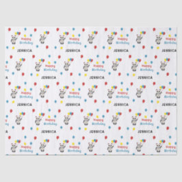 Papel De Seda Feliz cumpleaños Cargo Panda blanco