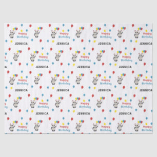 Papel De Seda Feliz cumpleaños Cargo Panda blanco