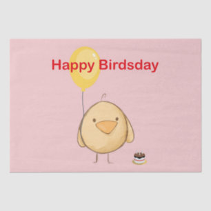 Papel De Seda Feliz Cumpleaños de la Patata de Pájaro