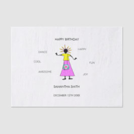 Papel De Seda Feliz cumpleaños, increíble Chica de cumpleaños