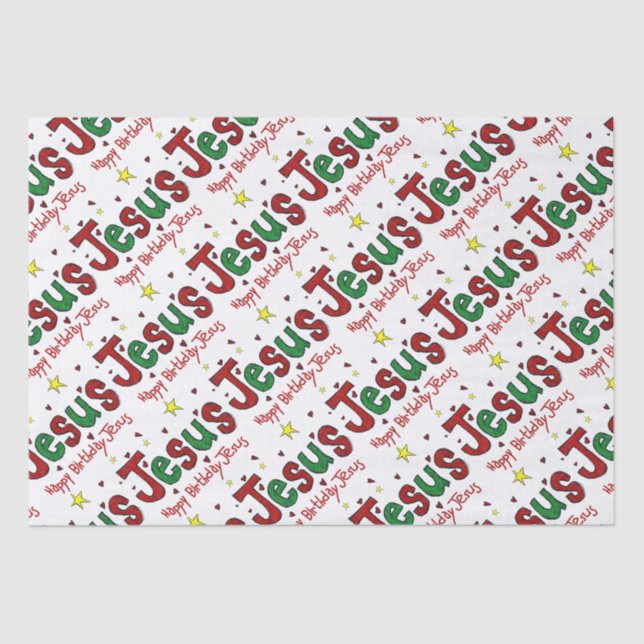 Papel De Seda Feliz cumpleaños Jesús (Anverso)
