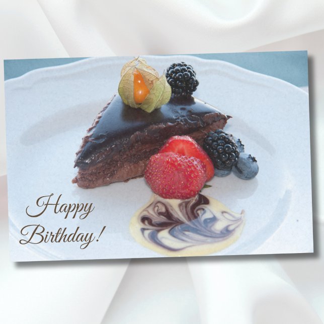 Papel De Seda Feliz Cumpleaños Pastel de Chocolate Pecaminoso (Subido por el creador)