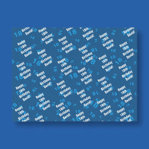 Papel De Seda feliz cumpleaños personalizado para cualquier edad