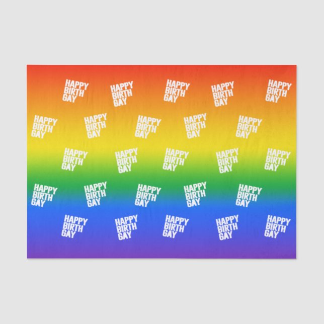 Papel De Seda Feliz Cumplegay (Anverso)