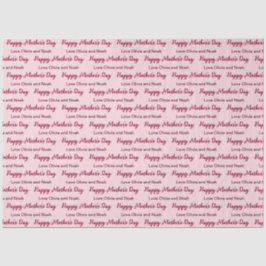 Papel De Seda Feliz Día de la Madre Guión Nombre del donador ros