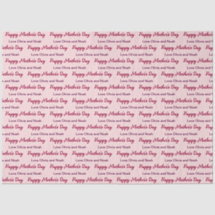 Papel De Seda Feliz Día de la Madre Guión Nombre del donador ros