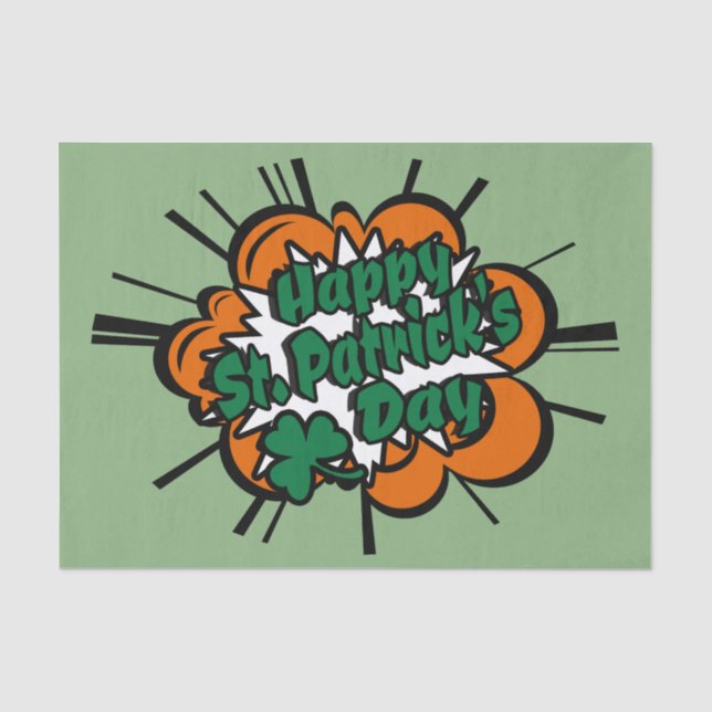 Papel De Seda Feliz Día de San Patricio (Anverso)