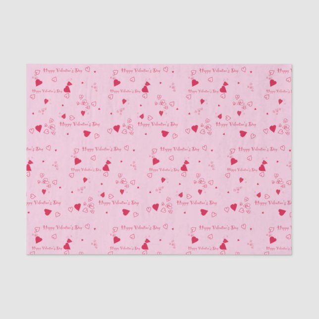 Papel De Seda Feliz Día de San Valentín (Anverso)