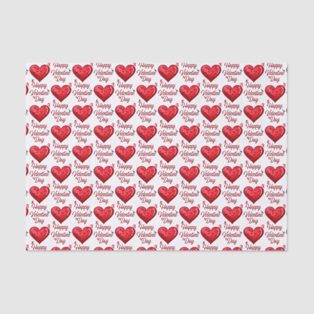 Papel De Seda Feliz Día de San Valentín (Anverso)