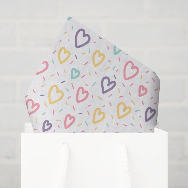 Papel de seda Feliz Día de San Valentín Corazones  (Bolsa de regalo)