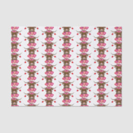 Papel De Seda Feliz Día de San Valentín vaca