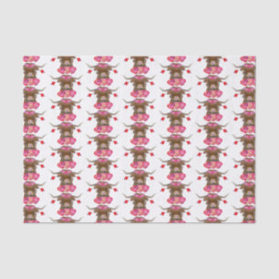 Papel De Seda Feliz Día de San Valentín vaca