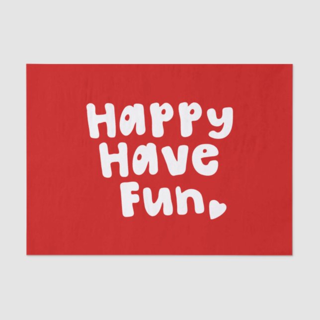 Papel De Seda Feliz Diversión (Anverso)