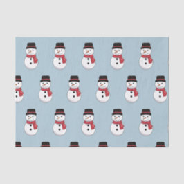 Papel De Seda Feliz feriado de Navidades de Snowman