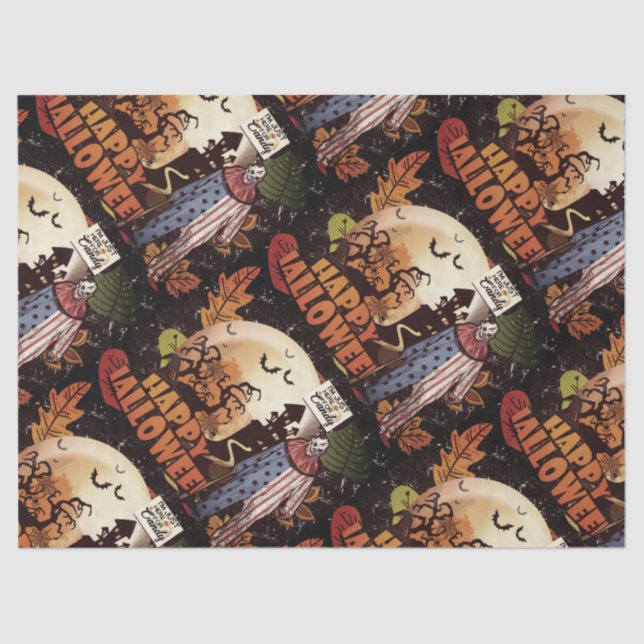 Papel De Seda Feliz Halloween (Anverso)