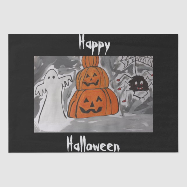 Papel De Seda Feliz Halloween (Anverso)