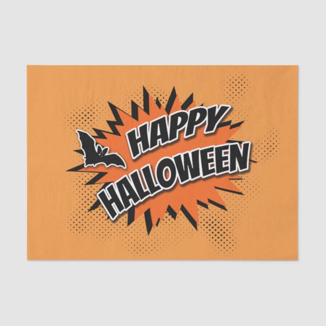 Papel De Seda Feliz Halloween (Anverso)