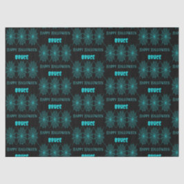 Papel De Seda Feliz Halloween neurona azul spiderweb negro