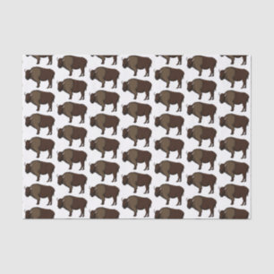 Papel De Seda Feliz ilustracion de búfalo de bisonte americano