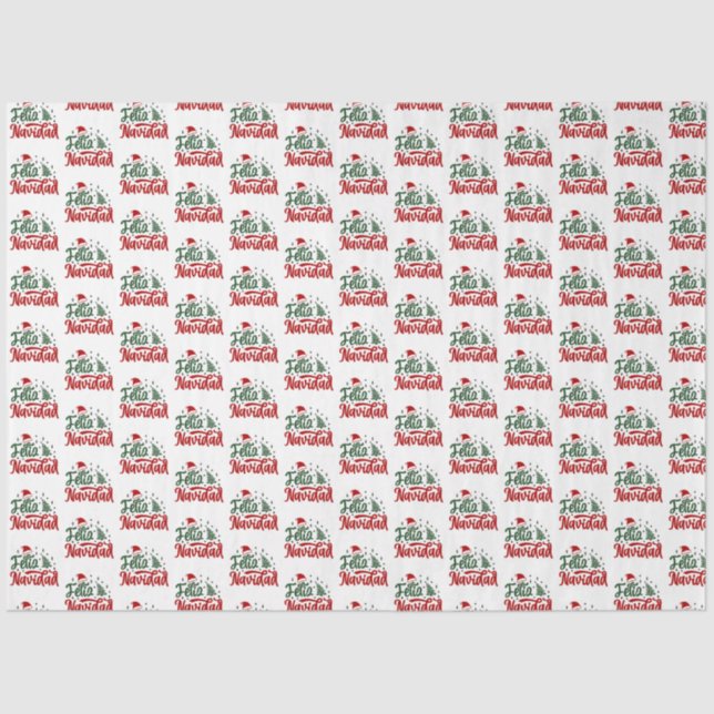 Papel De Seda Feliz Navidad (Anverso)