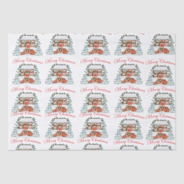 Papel De Seda Feliz Navidad (Anverso)