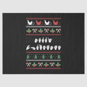 Papel De Seda Feliz Navidad - ASL American Rótulo Language I