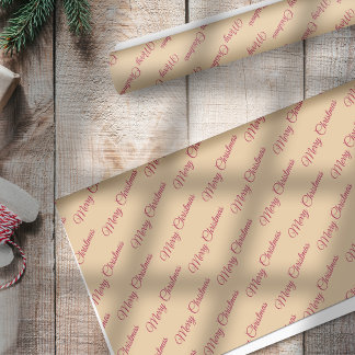 Papel De Seda Feliz Navidad Bayas de Acebo Rojas sobre Fondo Dor