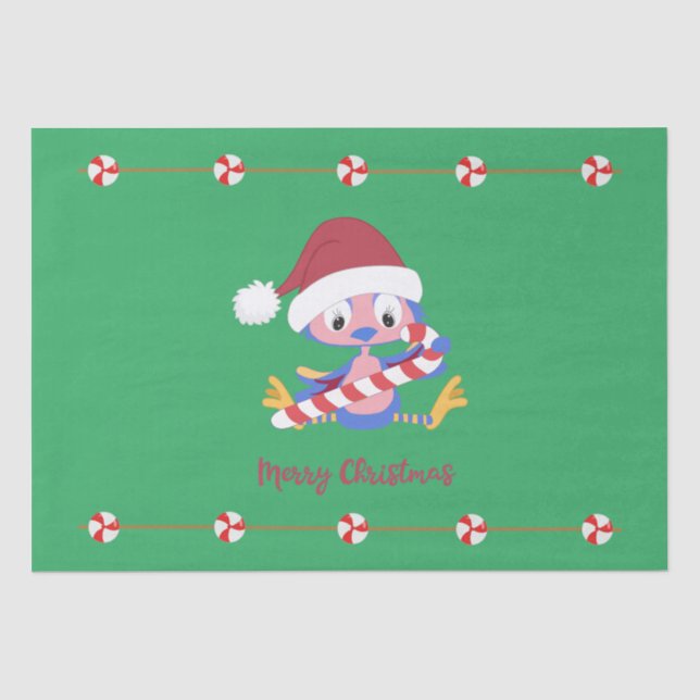 Papel De Seda Feliz Navidad BlueBird Candy Frame (Anverso)