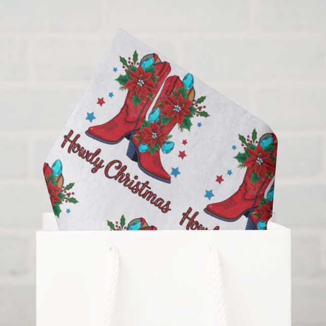 Papel De Seda Feliz Navidad Botas (Bolsa de regalo)