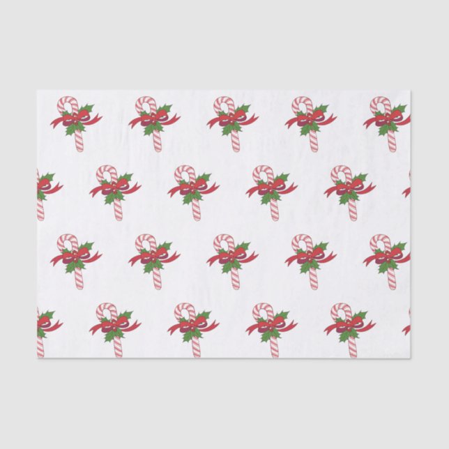 Papel De Seda Feliz Navidad Candy Cane (Anverso)