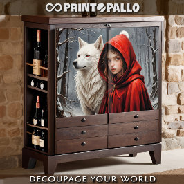 Papel De Seda Feliz Navidad Caperucita Roja (y el lobo) 