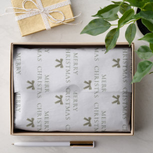 Papel De Seda Feliz Navidad de invierno en terciopelo verde oliv