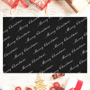 Papel De Seda Feliz Navidad Elegante caligrafía Personalizado Te