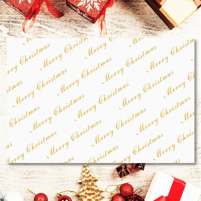 Papel De Seda Feliz Navidad Elegante caligrafía Personalizado Te (Subido por el creador)