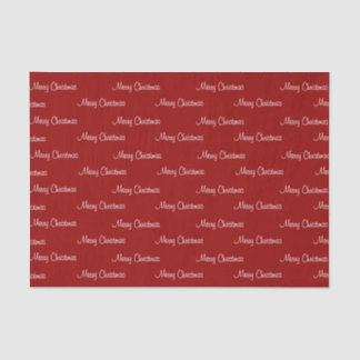 Papel De Seda Feliz Navidad en rojo