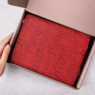 Papel De Seda Feliz Navidad Festividades Modernas Escritura de t