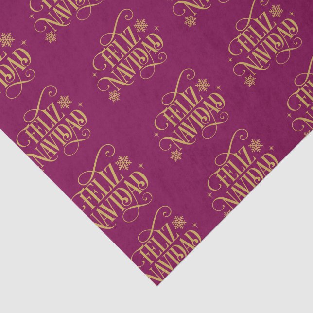 Papel de seda Feliz Navidad festivo (Detalle)