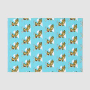 Papel De Seda Feliz Navidad Flying Reindeer Cute