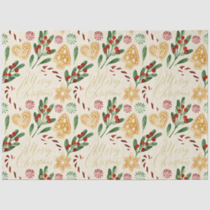 Papel De Seda Feliz Navidad Galletas con pan de jengibre