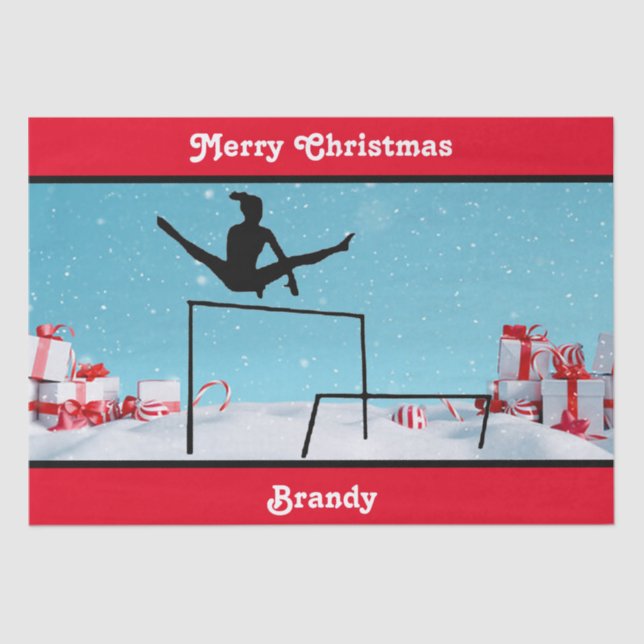 Papel De Seda Feliz Navidad Gimnasia (Anverso)