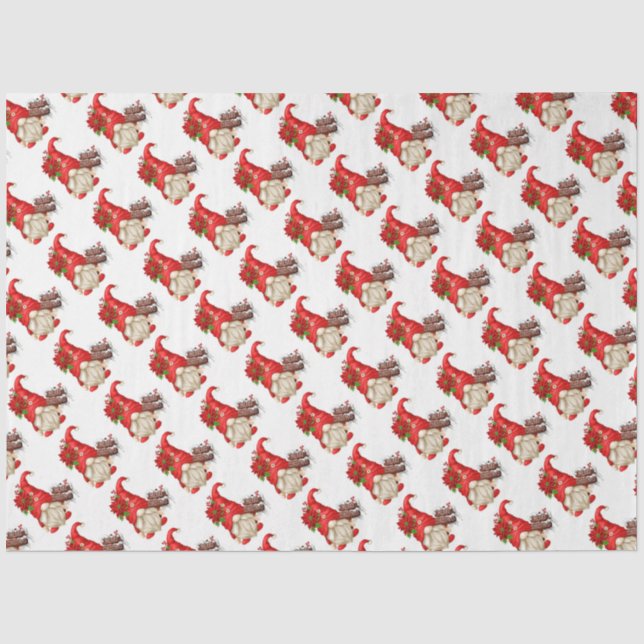 Papel De Seda Feliz Navidad Gnomes (Anverso)