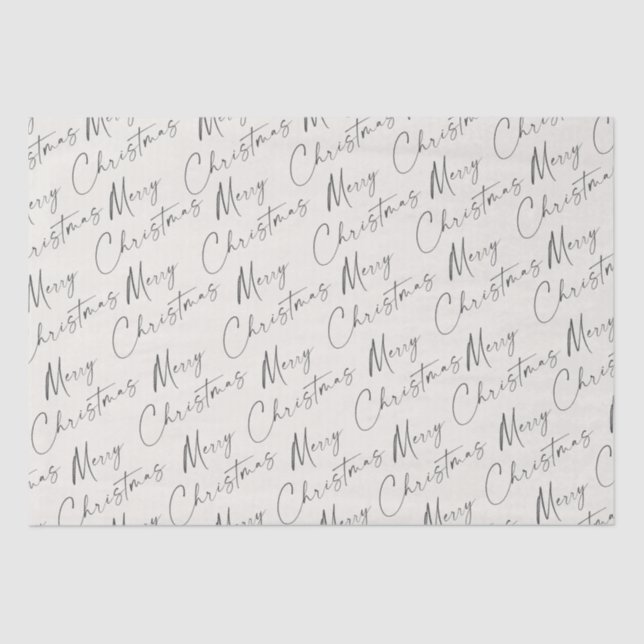 Papel De Seda Feliz Navidad Manuscrito de Letra Simple (Anverso)