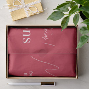 Papel De Seda Feliz Navidad Moderno Rojo Personalizado