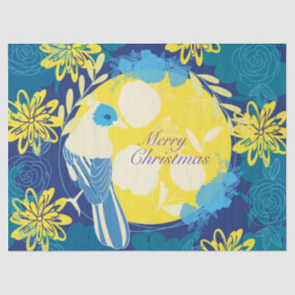 Papel De Seda feliz navidad, navidad,ave,flores, naturaleza